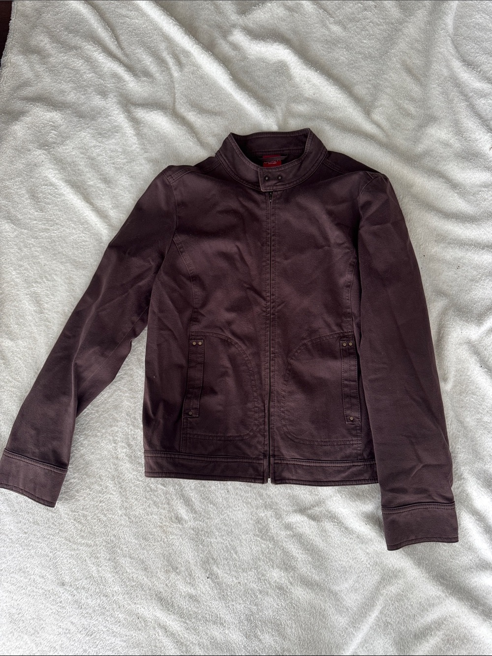 Olsen Brown Zip-Front Jacket